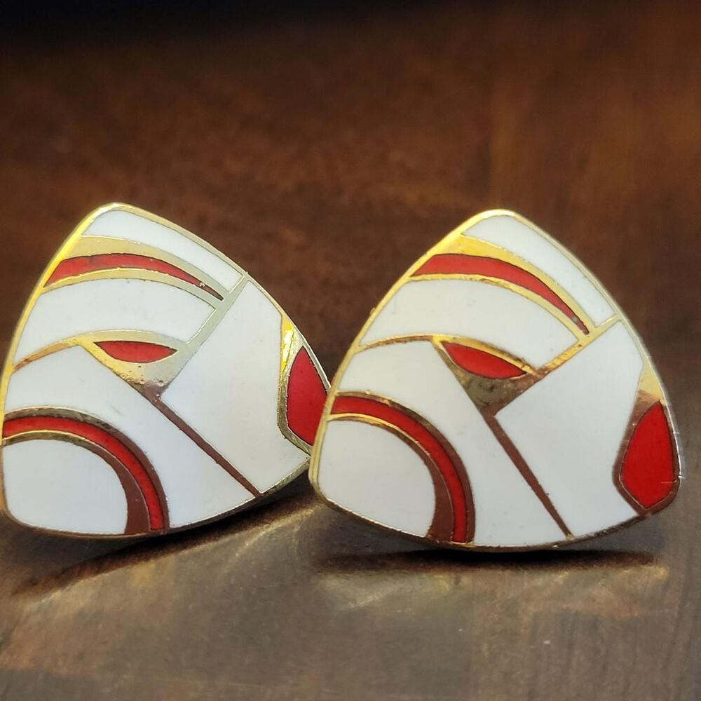 Monet-Vintage Earrings 80s Women's pierced